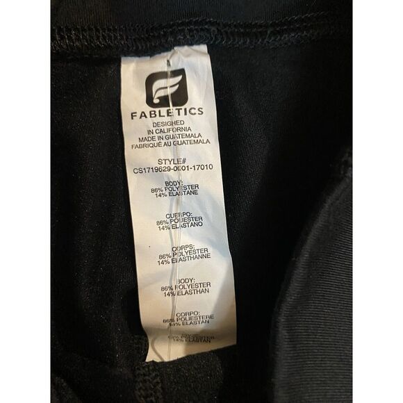 NWT Fabletics High Waisted Leggings in Black 7/8 XS - Picture 4 of 11
